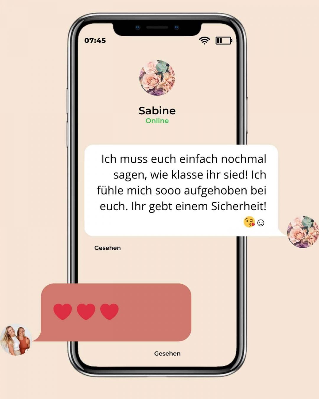 Kundinnen Handynachricht