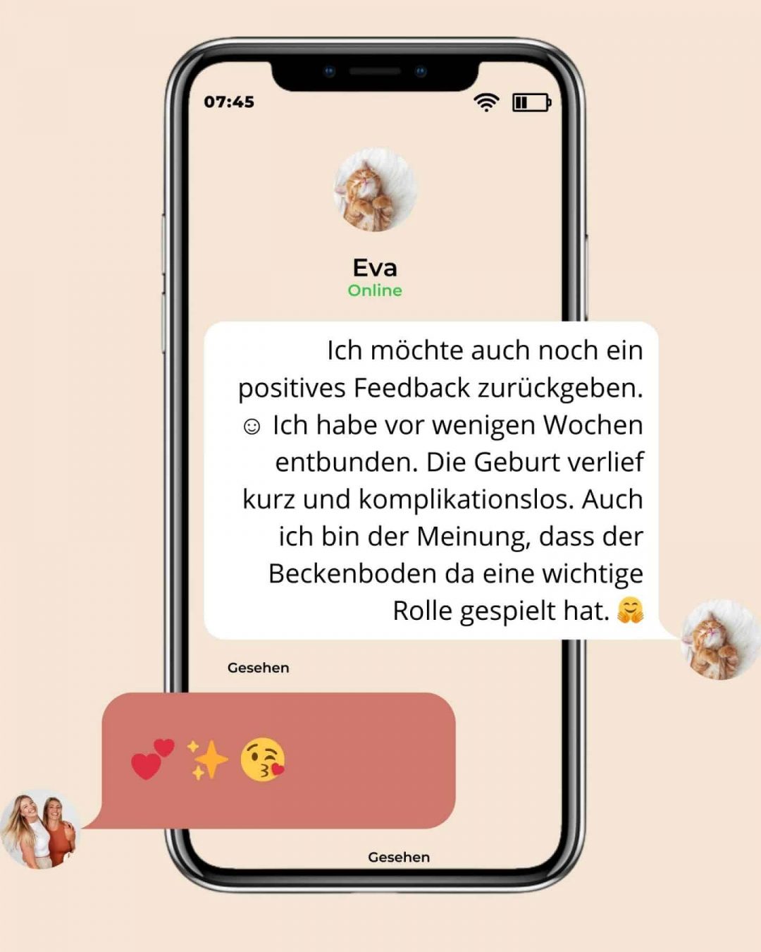 Kundinnen Handynachricht