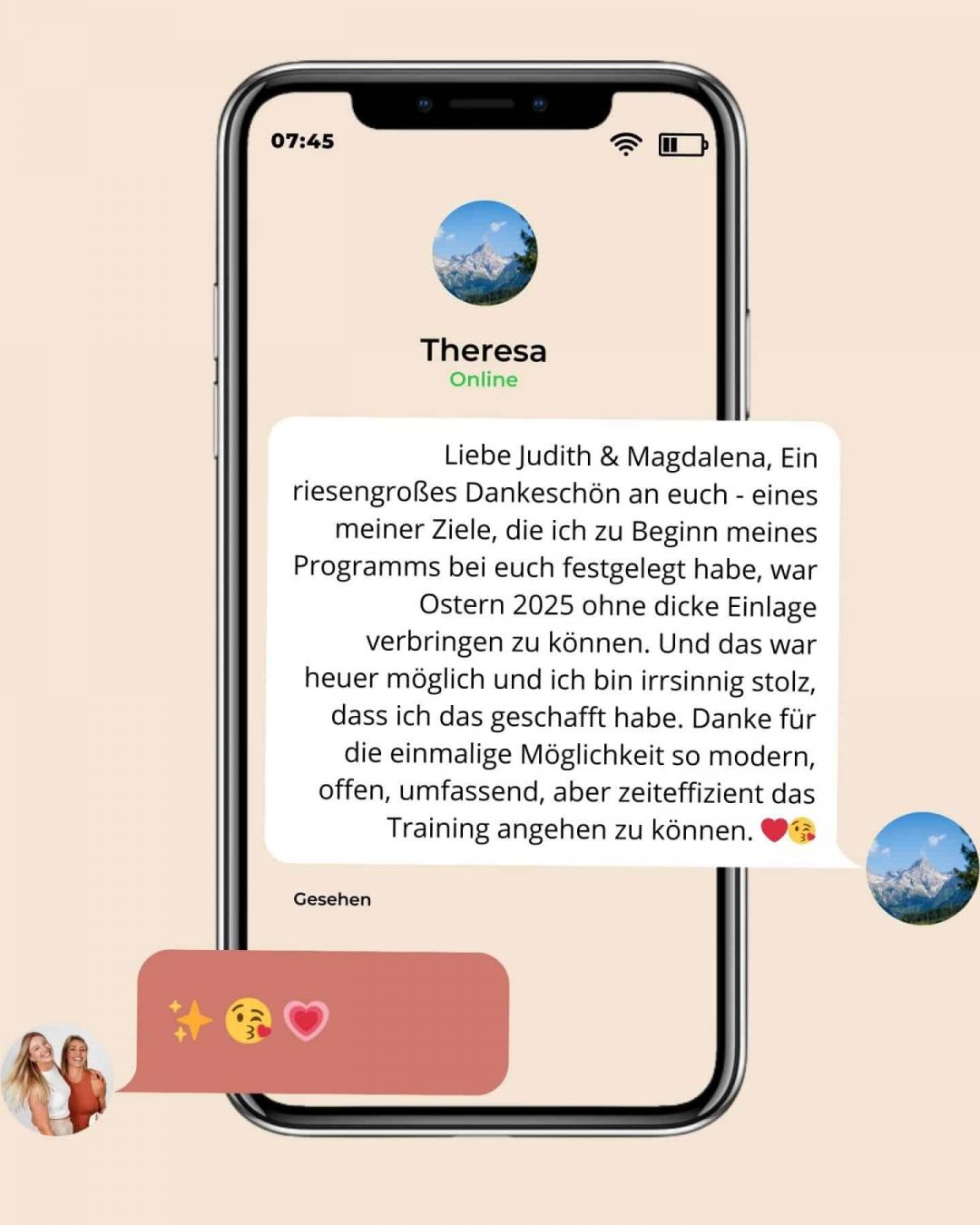 Kundinnen Handynachricht